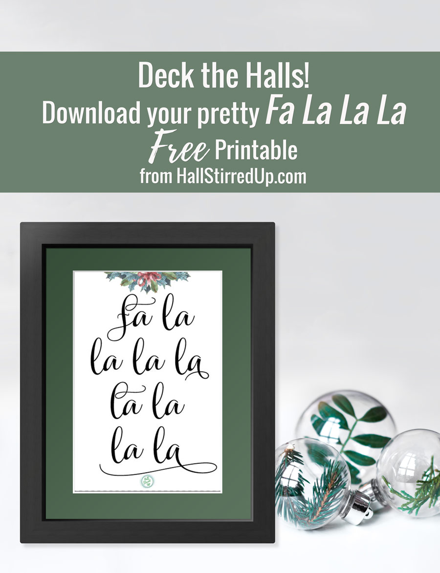 Fa La La La! Free Christmas Carol Printable