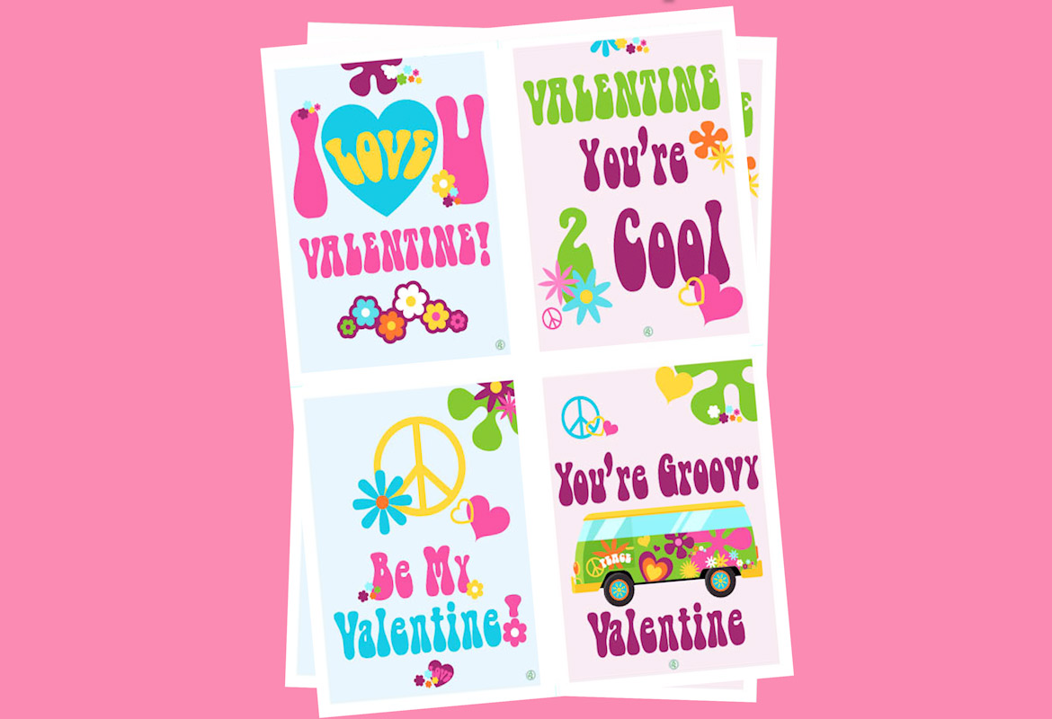 Grab your Groovy Valentine free printable!