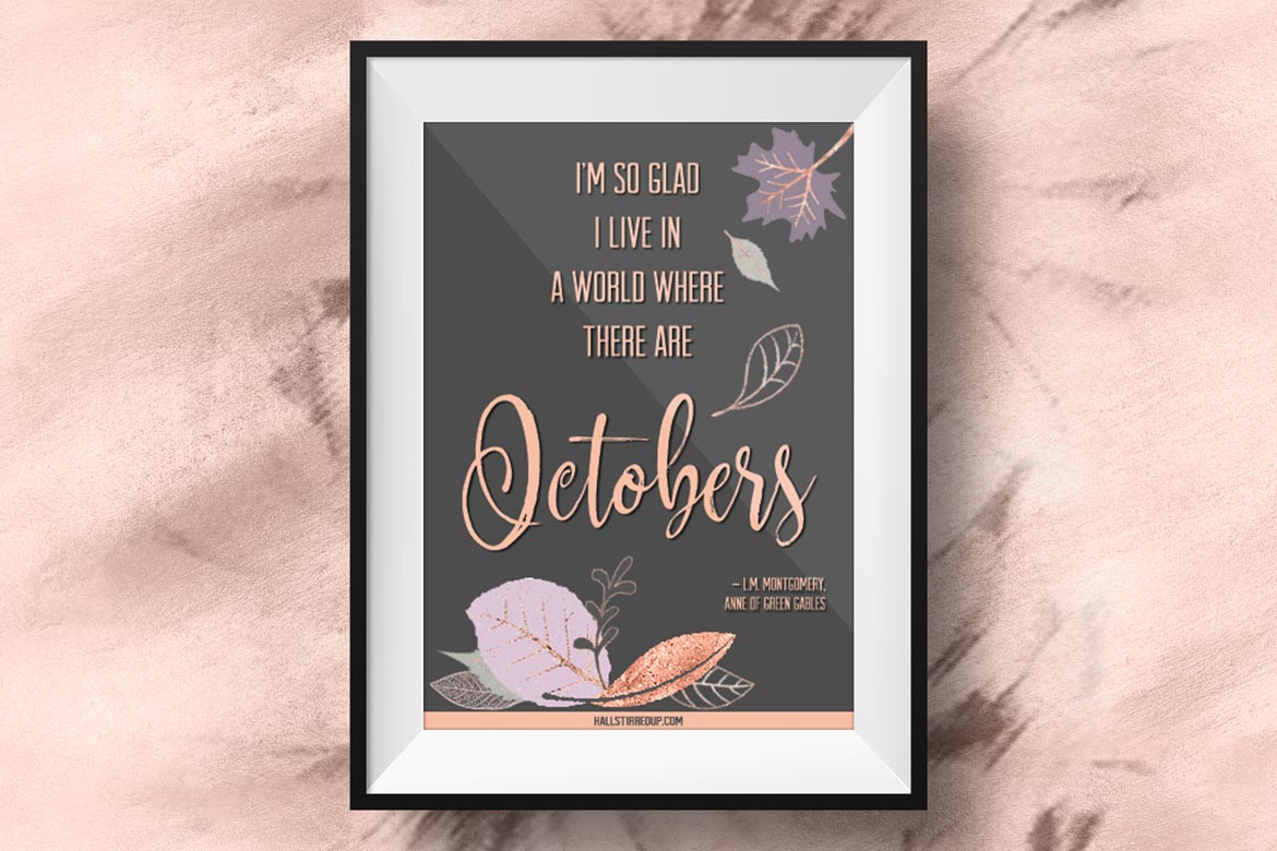 Happy October! (Free Printable)