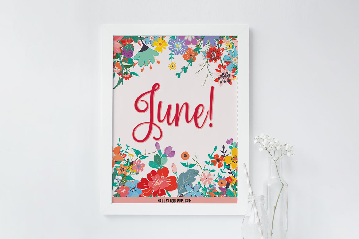 Celebrate June with a pretty free printable!