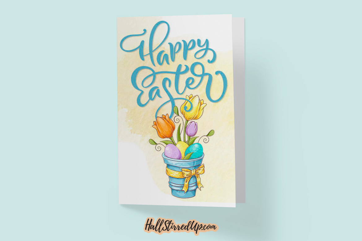 Say ‘Happy Easter’ with a pretty printable card!
