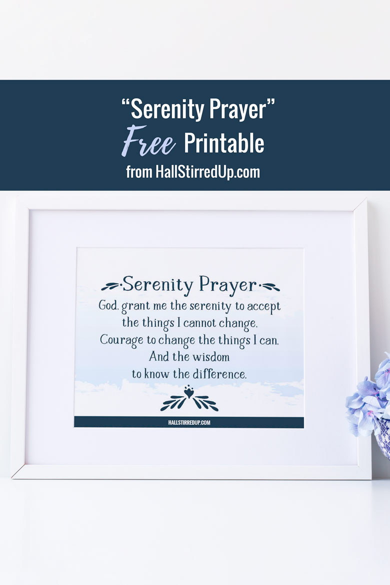 Serenity Prayer Free Printable