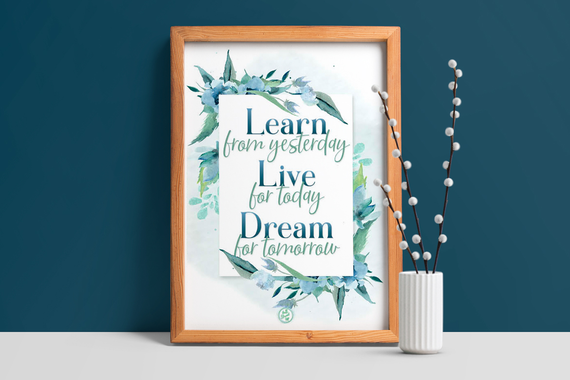 Learn, Live, Dream! Monthly Motivation with printable
