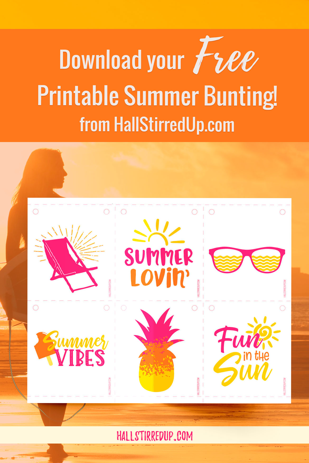 Celebrate Summer with a fun bunting printable!