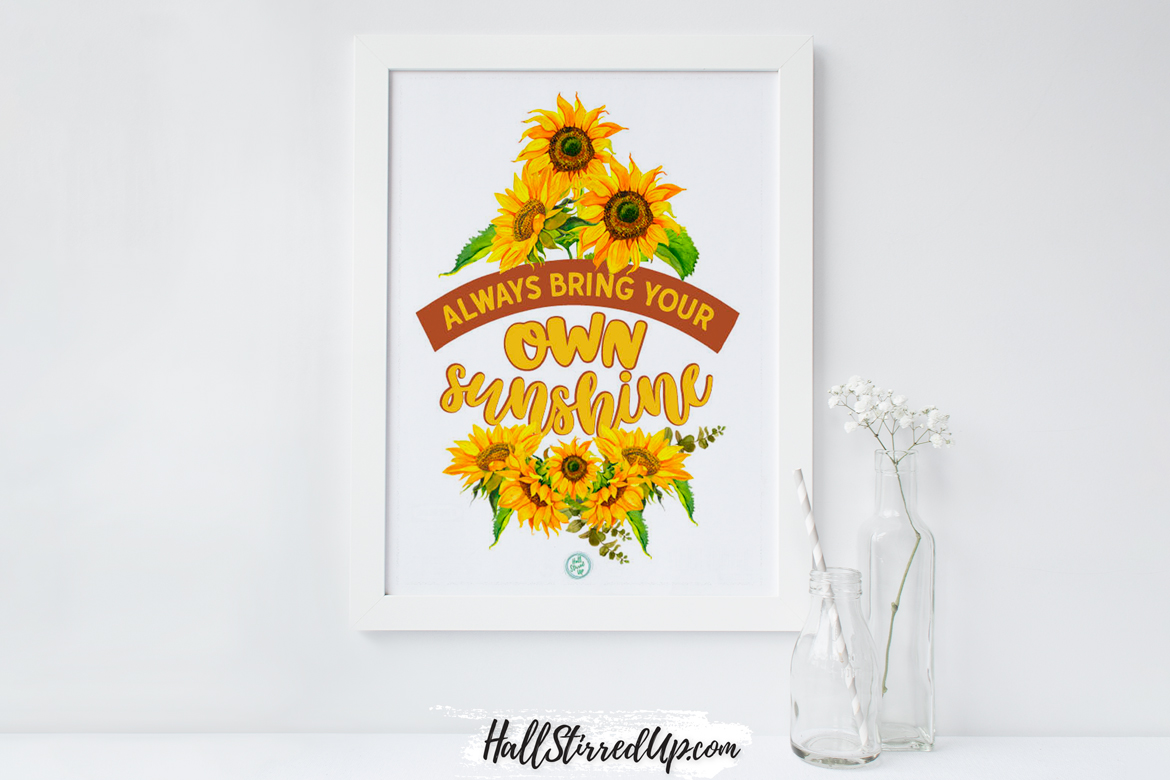 Sunflower season includes a pretty new printable!