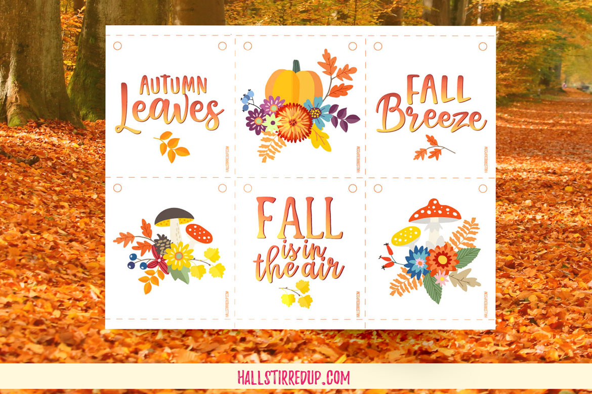 Celebrate Autumn with a colorful and festive printable fall bunting!