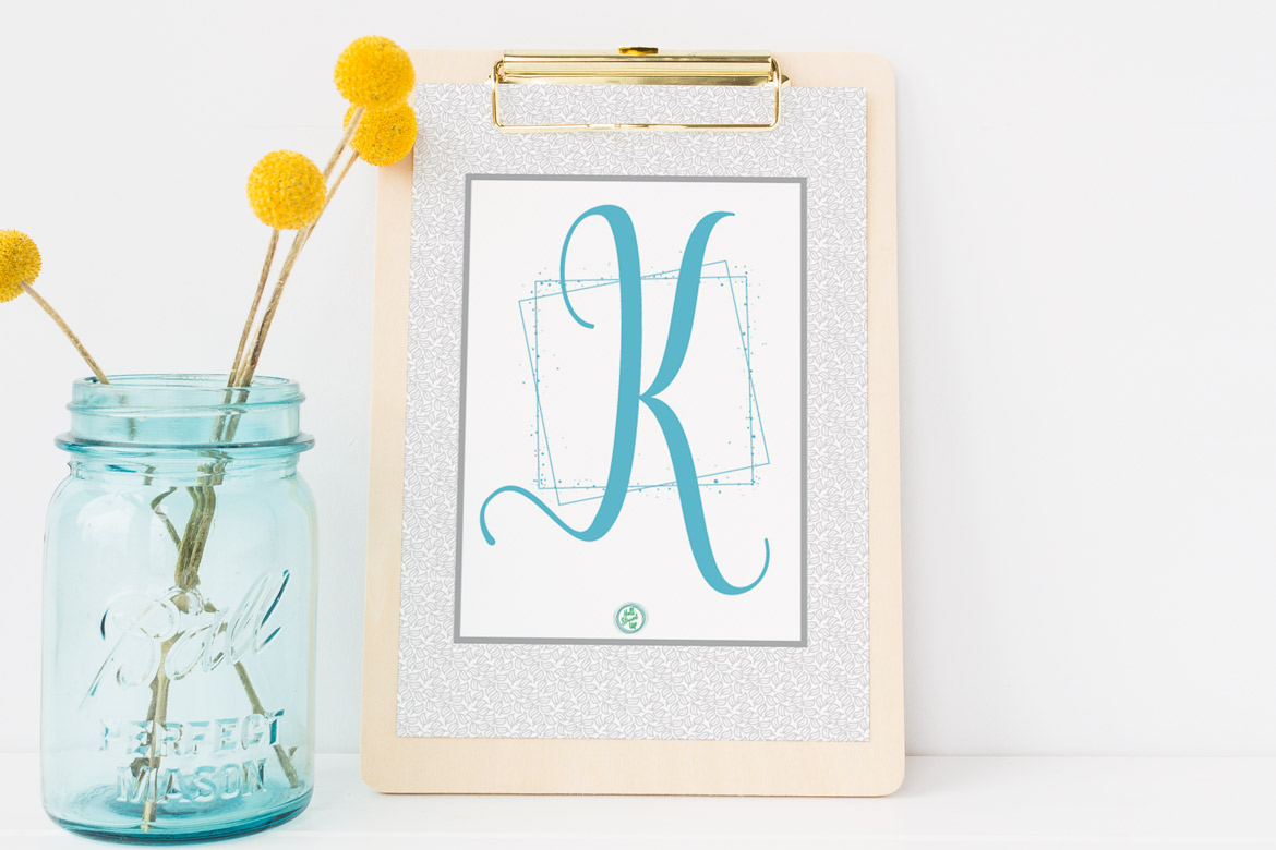 No Kidding! It’s a ‘K’ Monogram Monday Free Printable