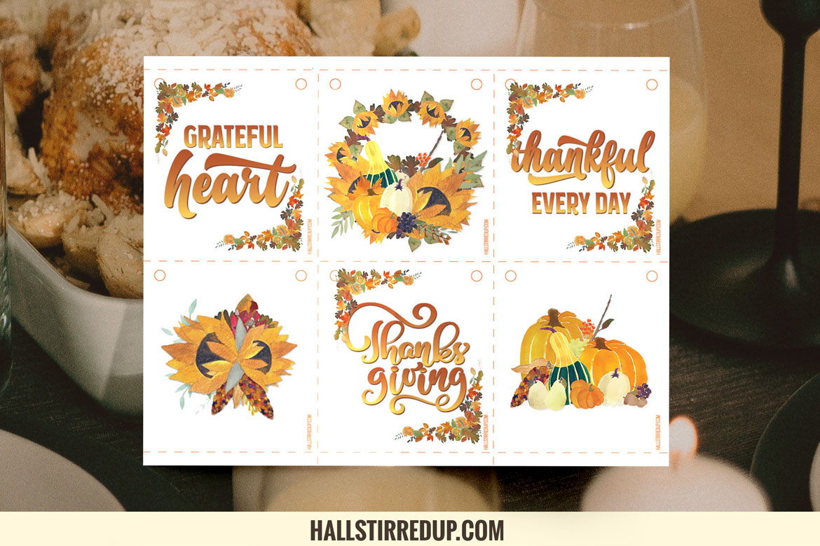 Celebrate Thanksgiving with fun and free printable bunting!