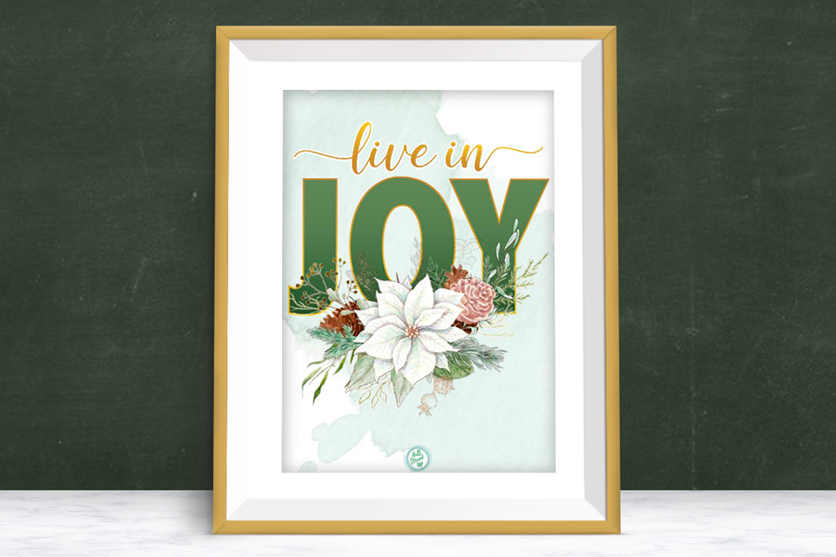 Live in Joy! Monthly Motivation includes printable
