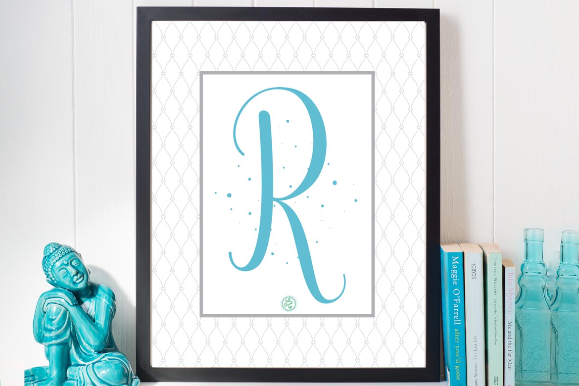 Your ‘R’ Monogram Monday printable is ready to go!