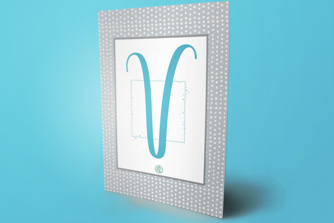 The Vibrant ‘V’ Monogram Monday Printable