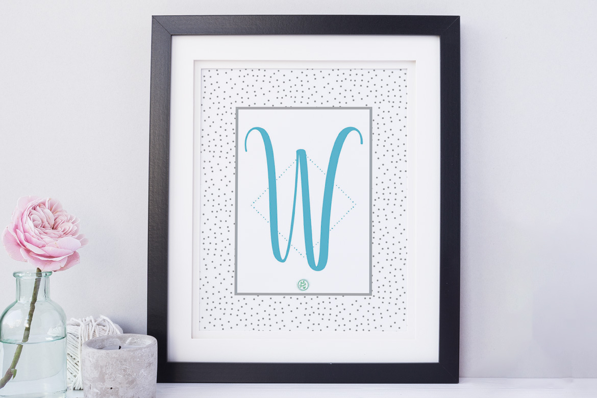 Wow! It’s a ‘W’ Monogram Monday Free Printable!