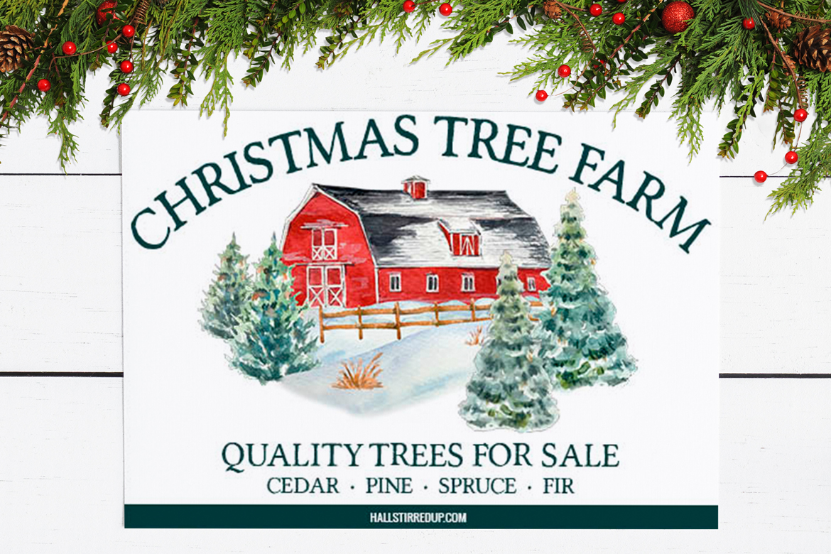 Celebrate the Holidays with a free ‘Christmas Tree Farm’ printable!