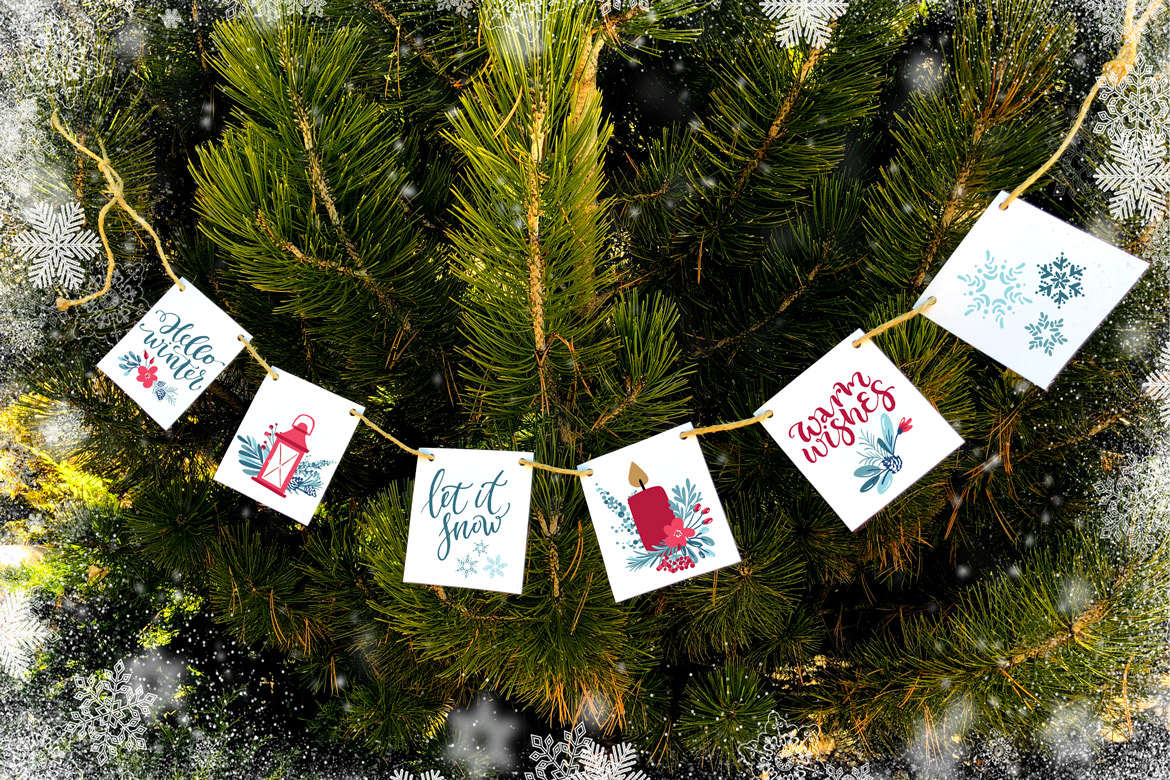 Celebrate the season with a free printable Winter bunting!