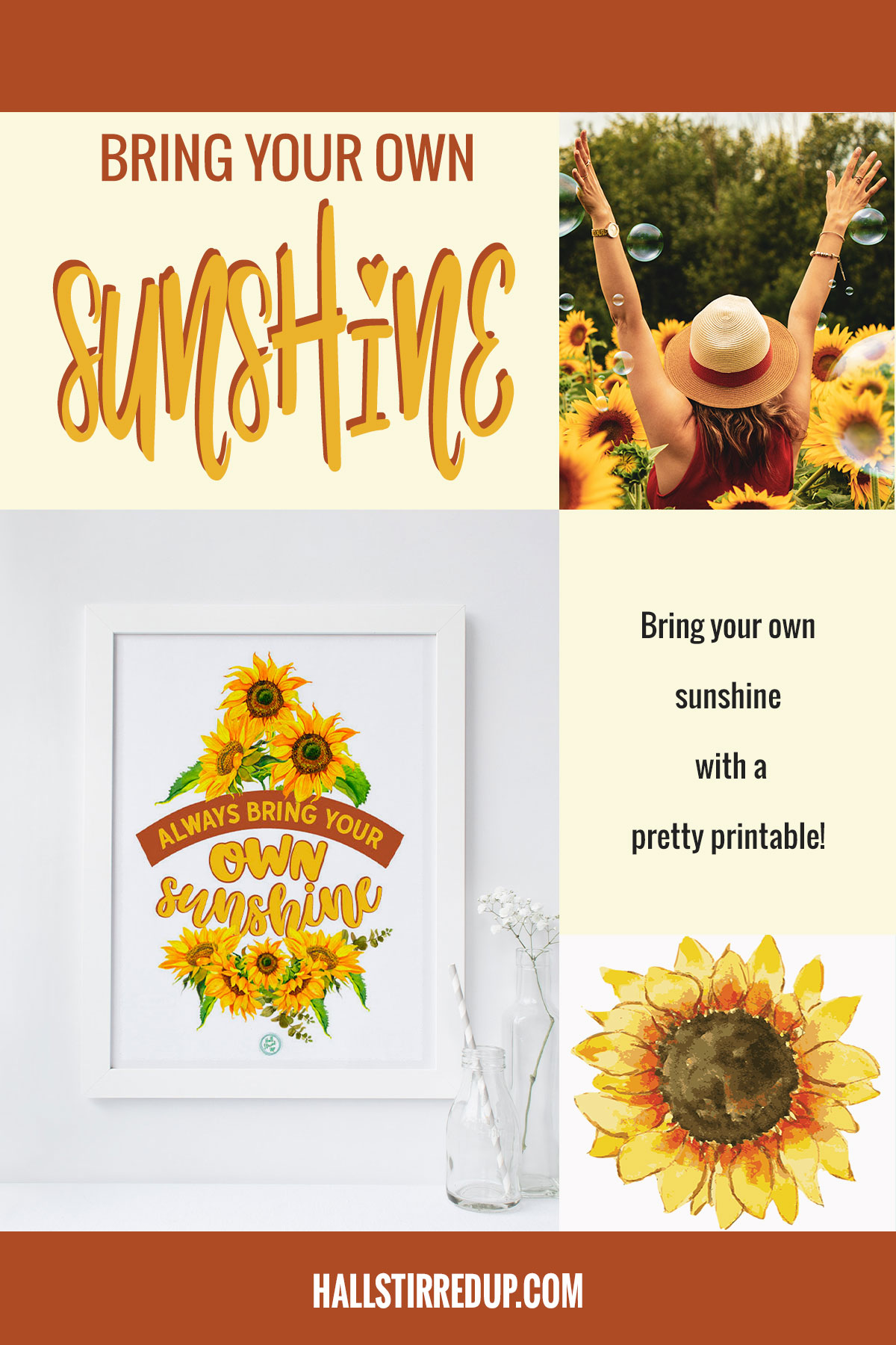 Bring your own sunshine with a pretty free printable!