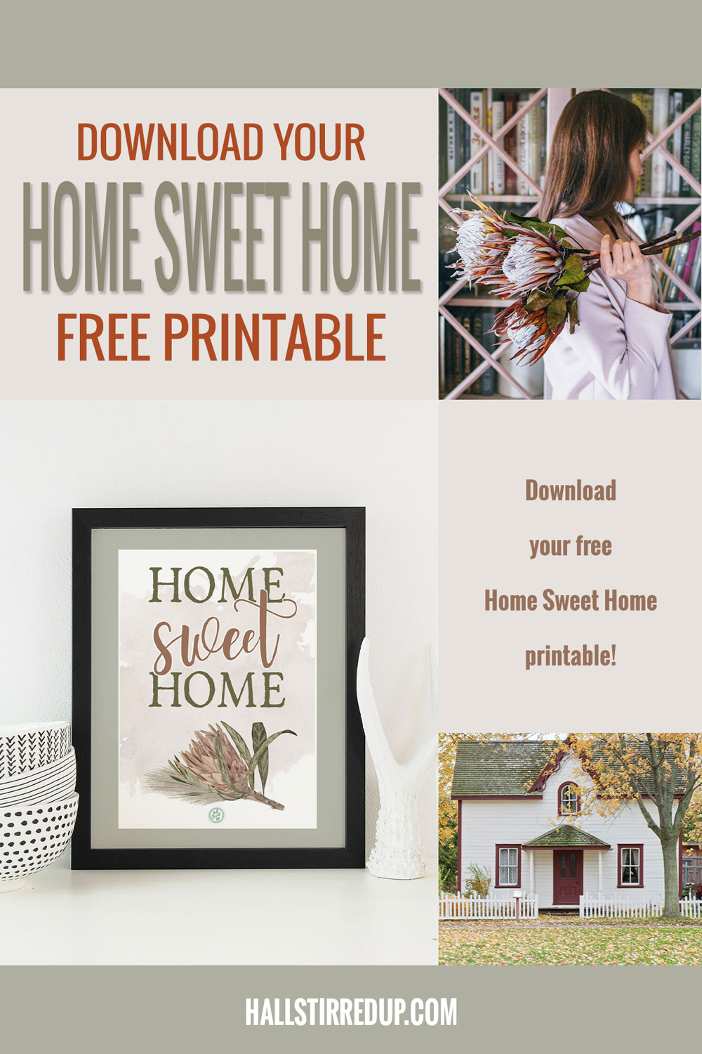 Home Sweet Home with a pretty new printable!
