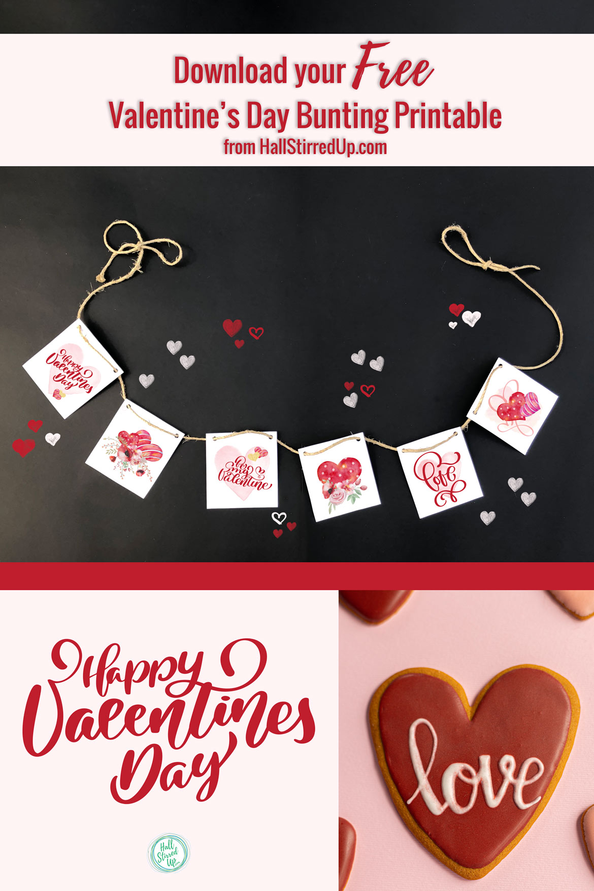 Celebrate Valentine's Day with a fun printable bunting!