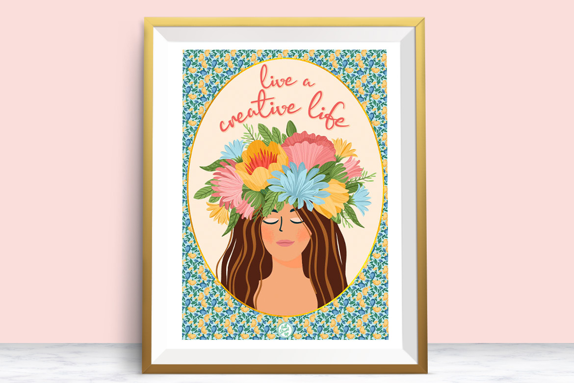 Live a creative life! Monthly Motivation includes free printable
