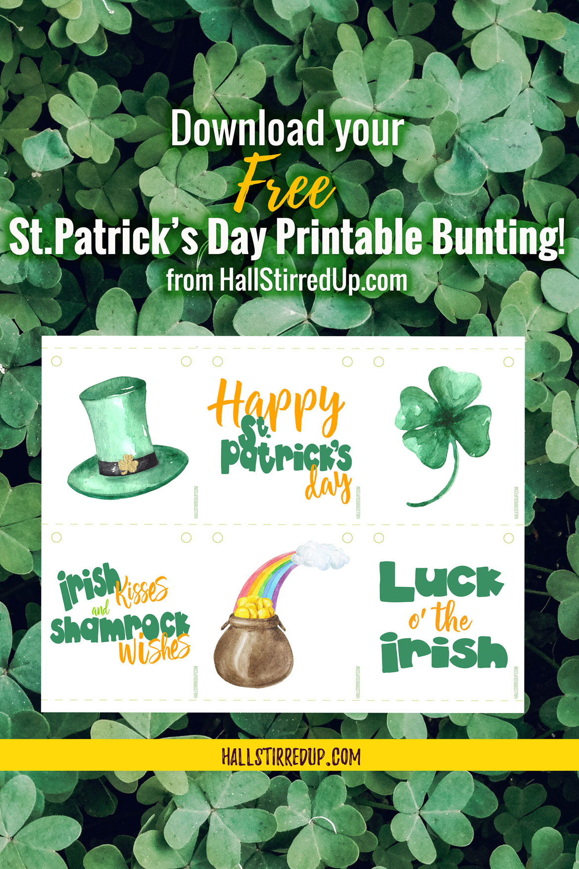 Celebrate St. Patrick's Day with a fun printable bunting!
