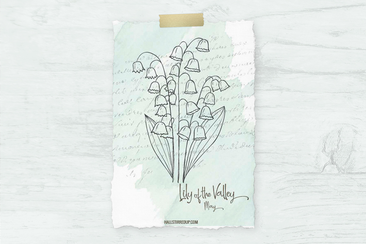 The delicate Lily of the Valley is May’s birth flower – with printable!