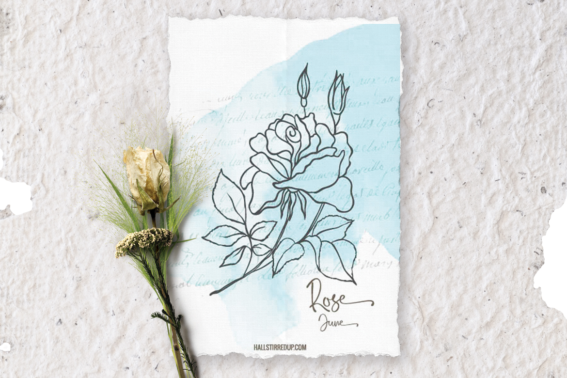 June’s Birth Flower is the beautiful Rose and includes a free printable!