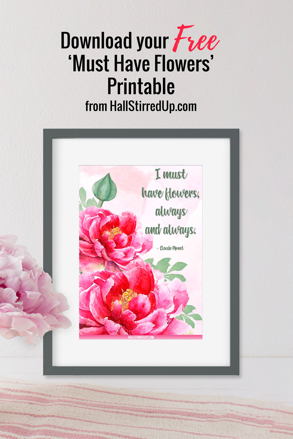 I must have Peonies Download your pretty printable