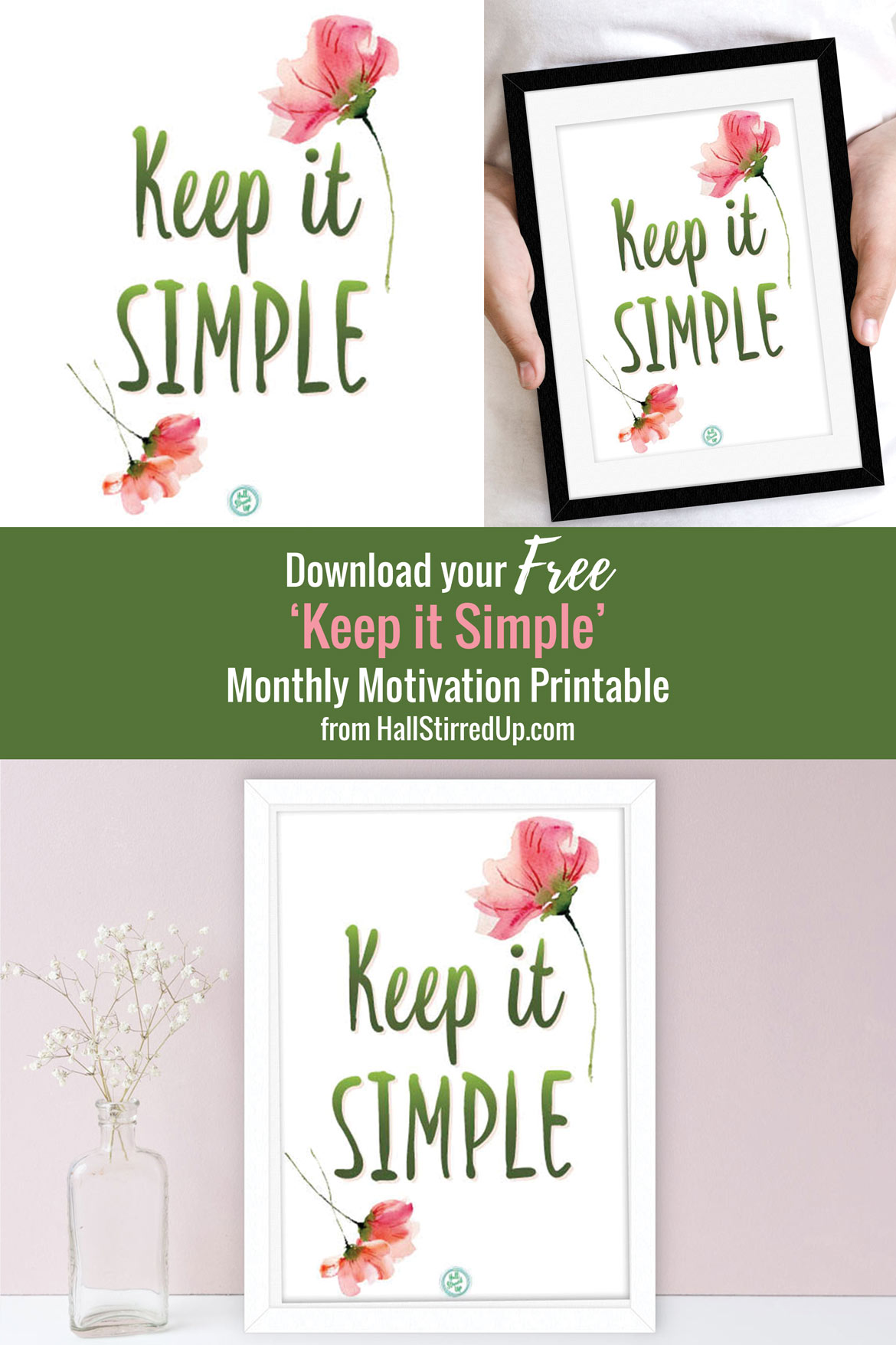 Enjoy Simple Pleasures Monthly Motivation includes printable