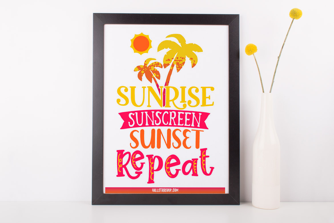 Summer fun from sunrise to sunset! Includes free printable