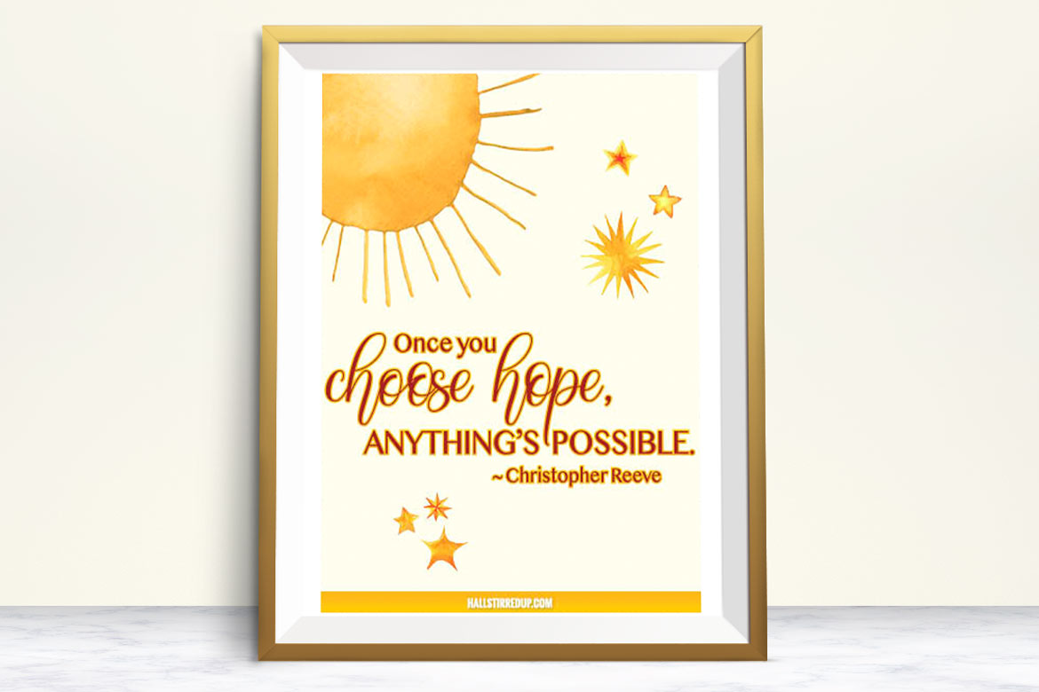 Why does hope matter? Monthly Motivation includes printable