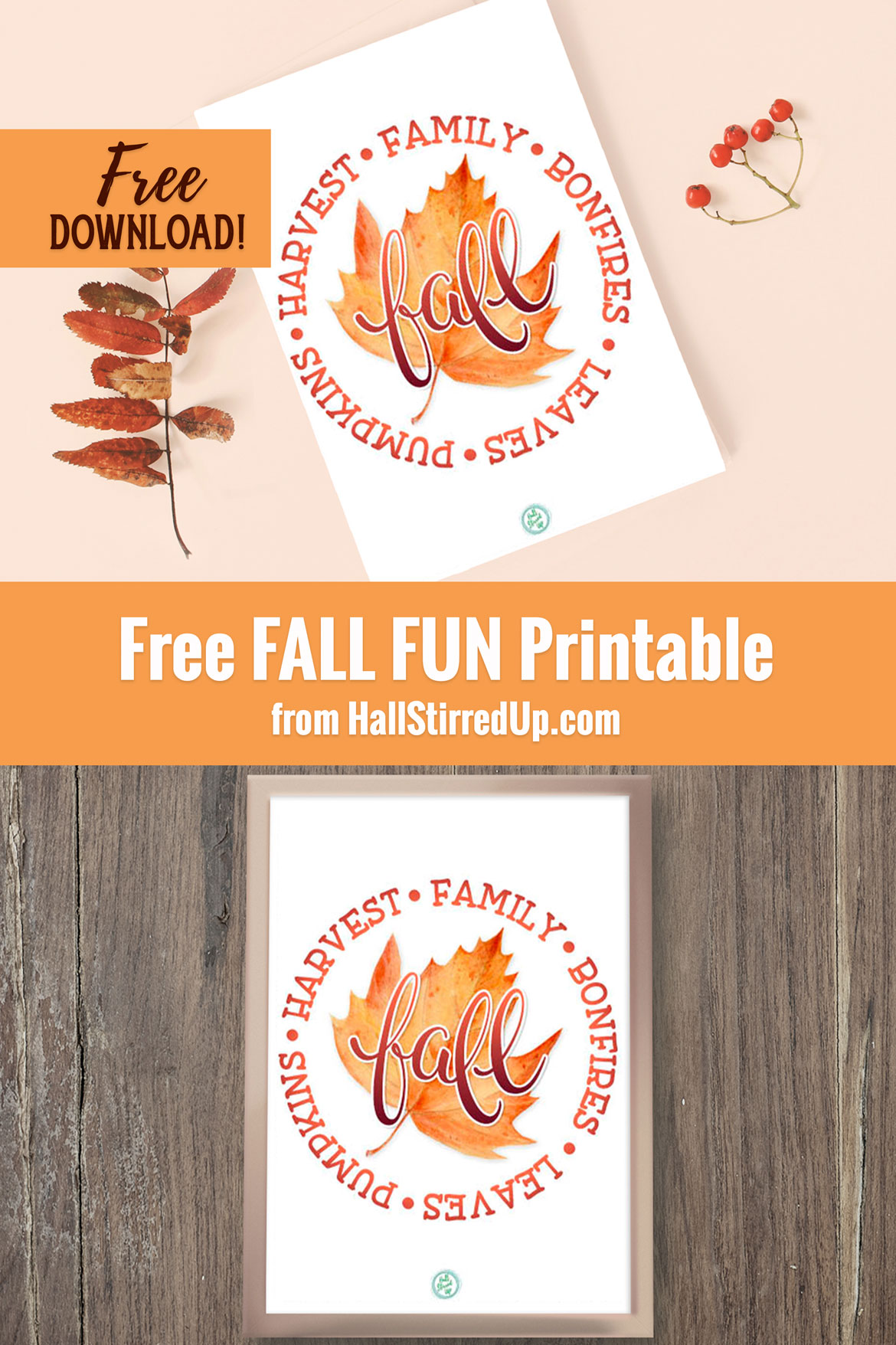 All the fall fun and a pretty free printable