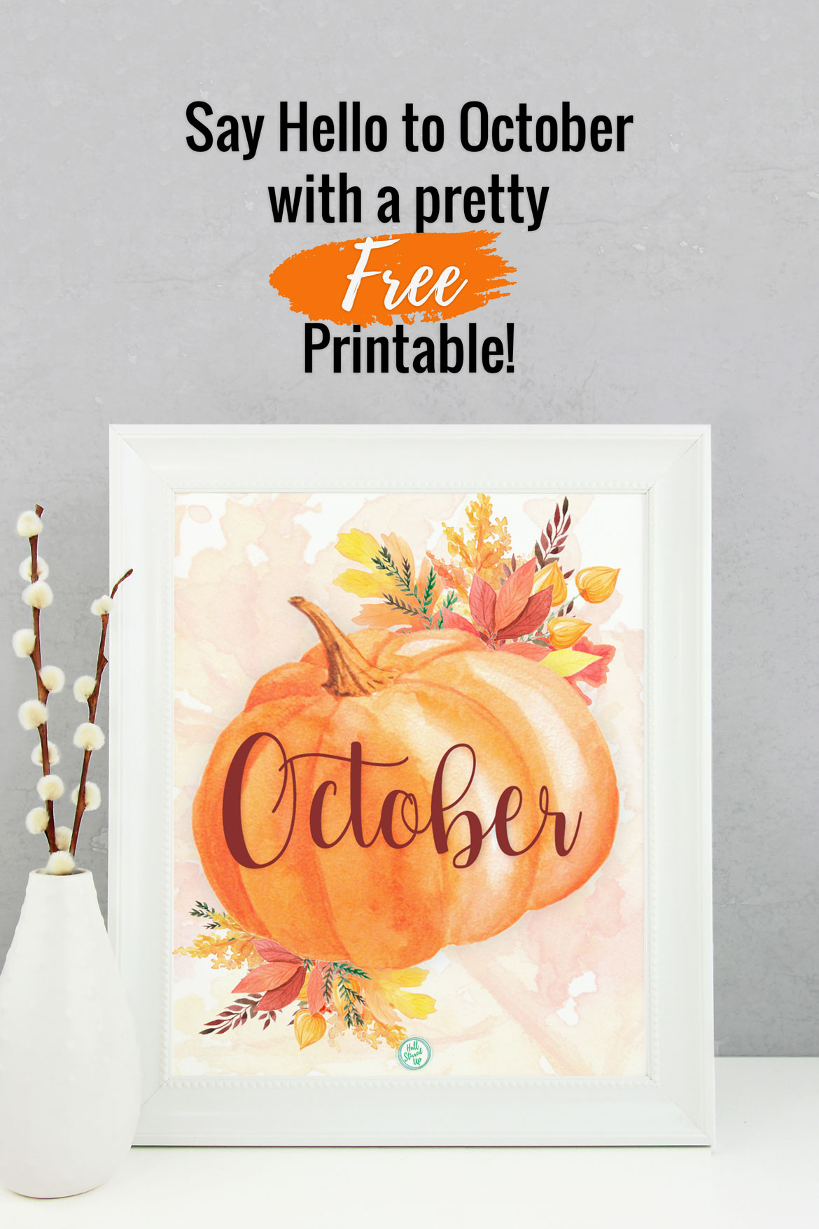 Greet October with a free pumpkin printable