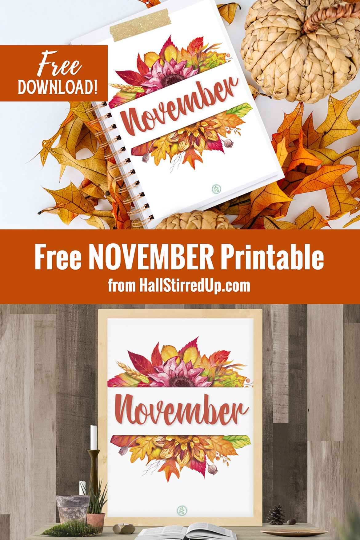 November is Here ~ Free Printable and a Bonus