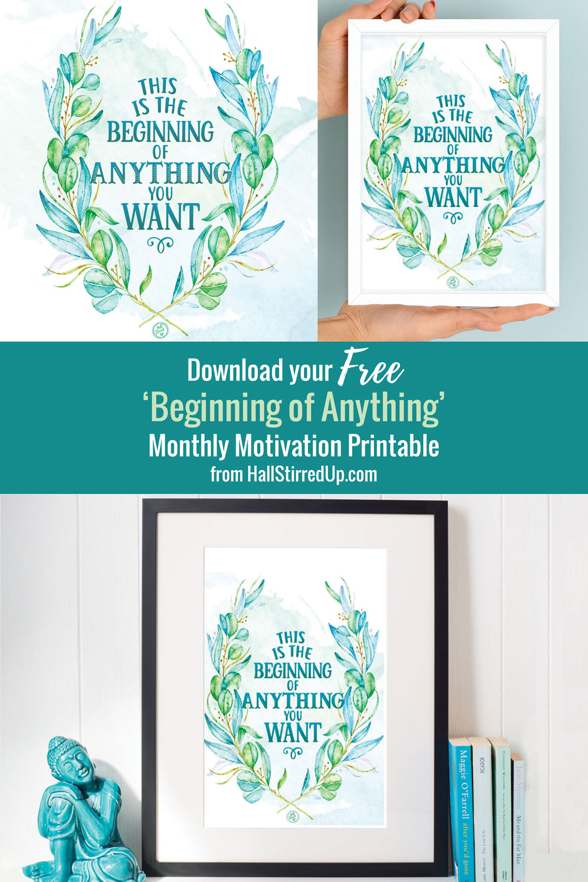 Unlock your potential with a new mindset Includes Beginning of Anything free printable