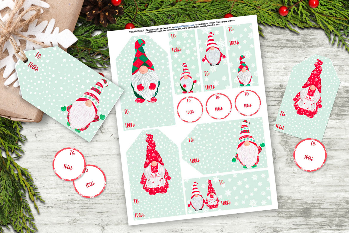 I ‘GNOME’ you need some Christmas gift tags!