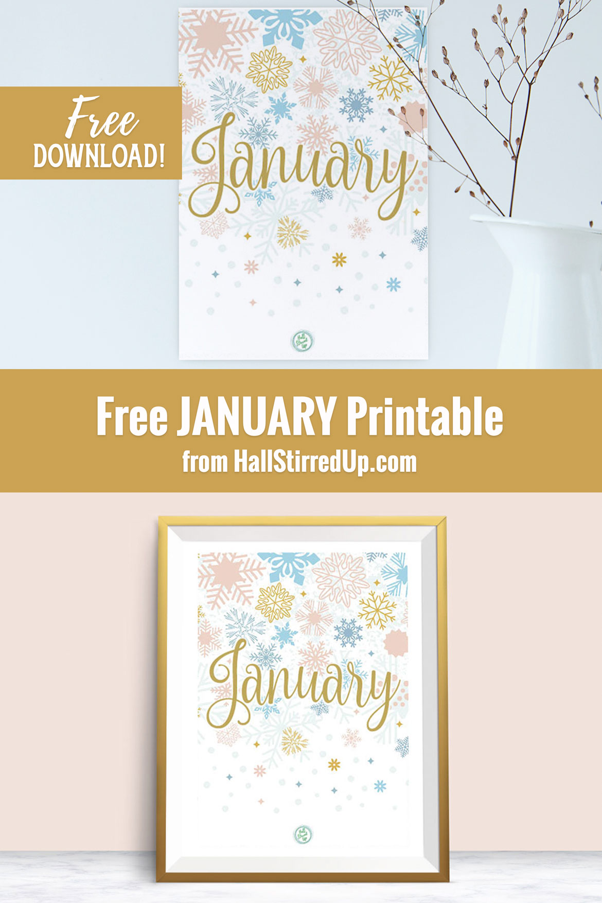 A new month a new year and a new January free printable