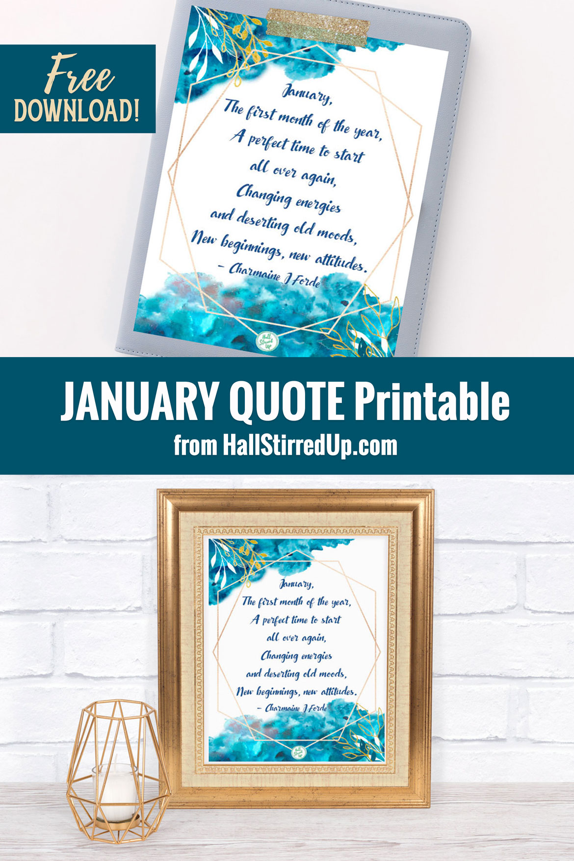 January is here and so is a new quote printable