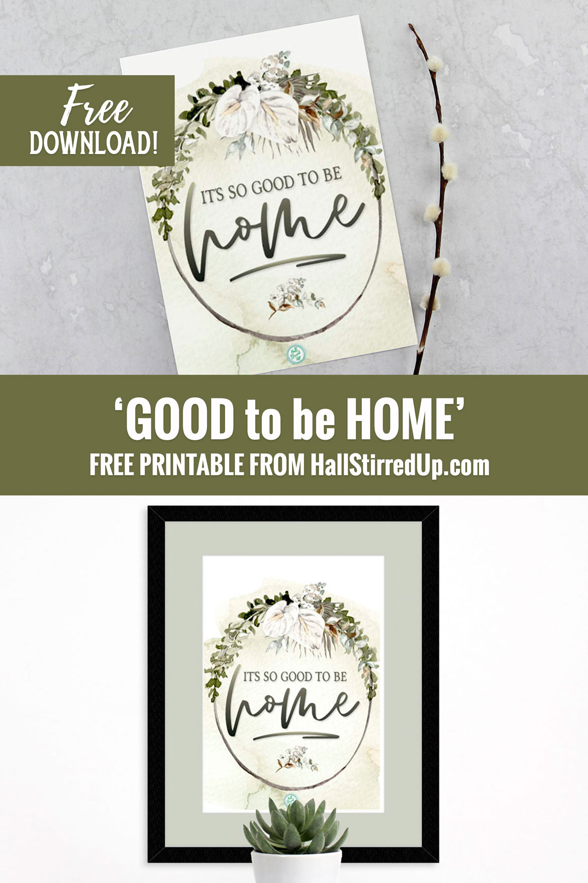 Winter Hygge and a 'Good to be Home' printable