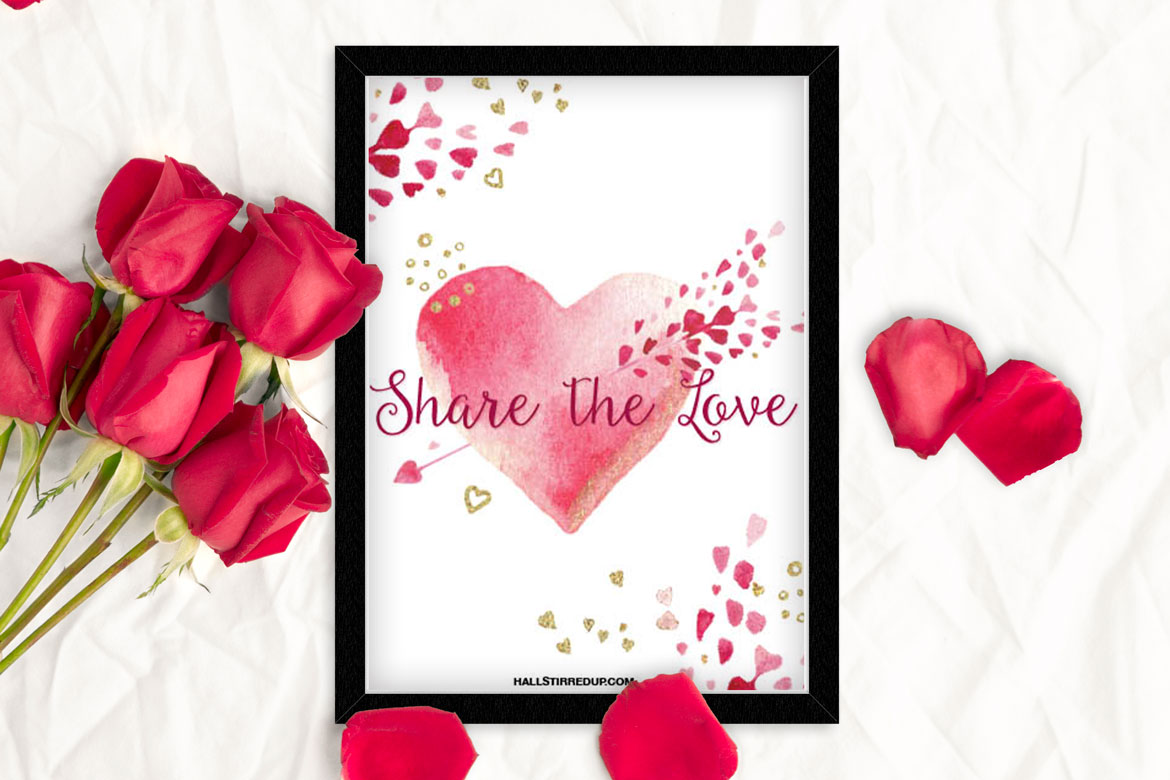 Share the Love with a pretty Valentine’s Day free printable!