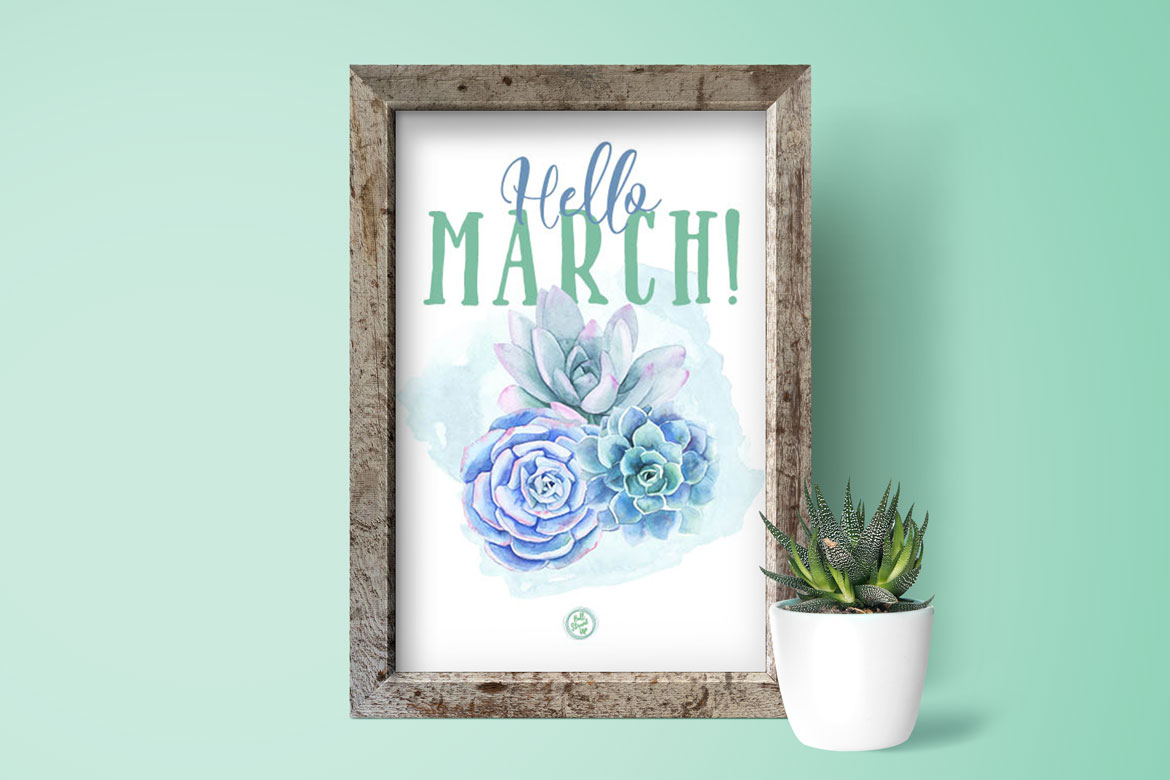 It’s March and time for a pretty new printable!
