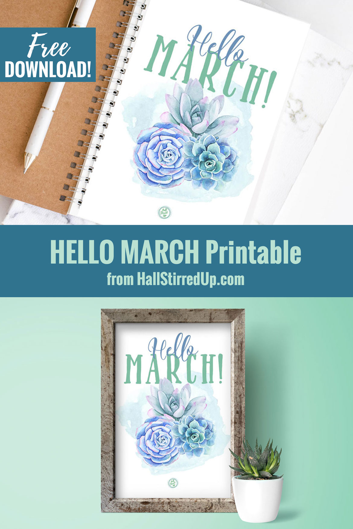 It's March and time for a pretty new printable
