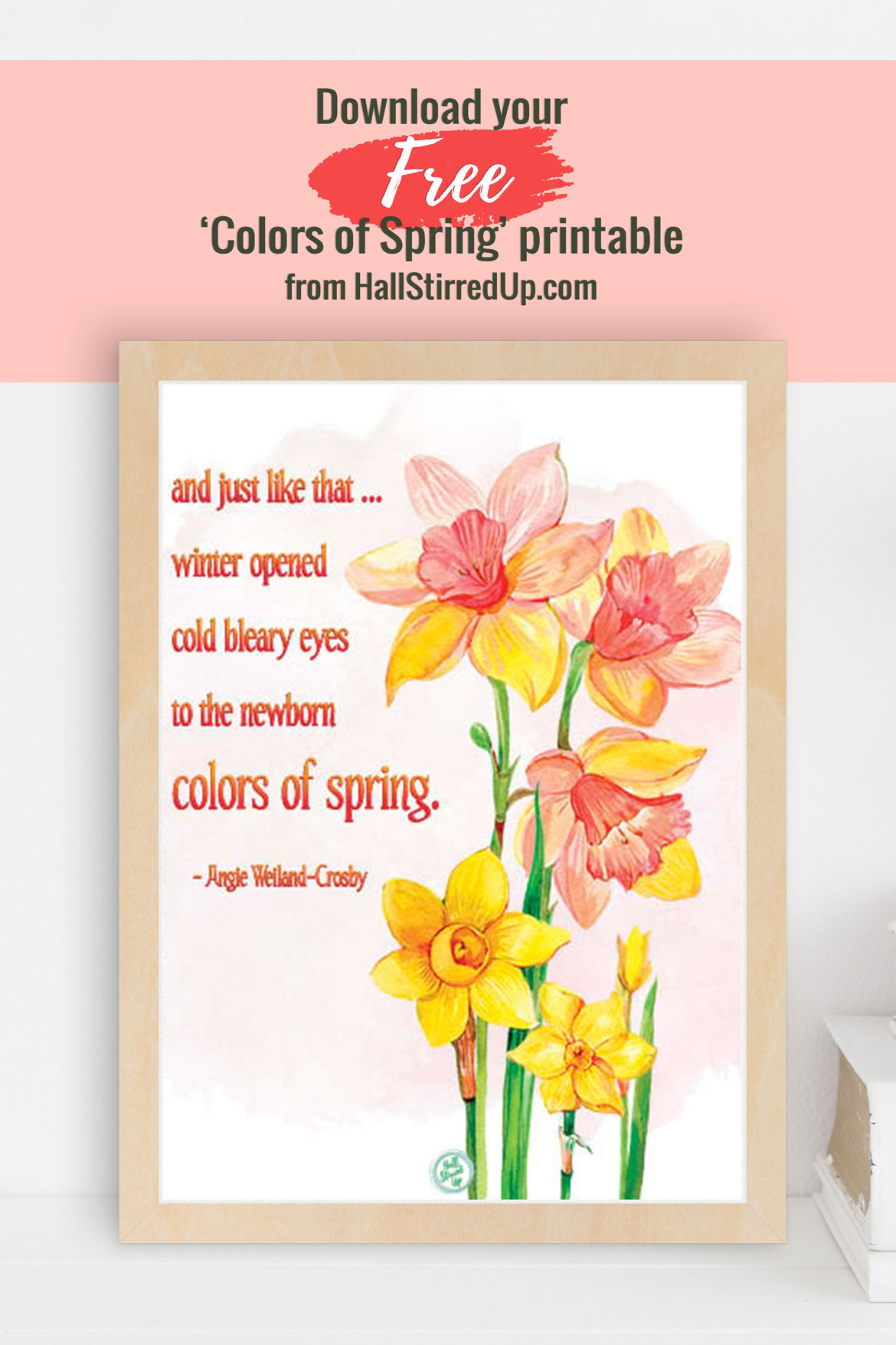 Let's celebrate the colors of spring Download a free printable