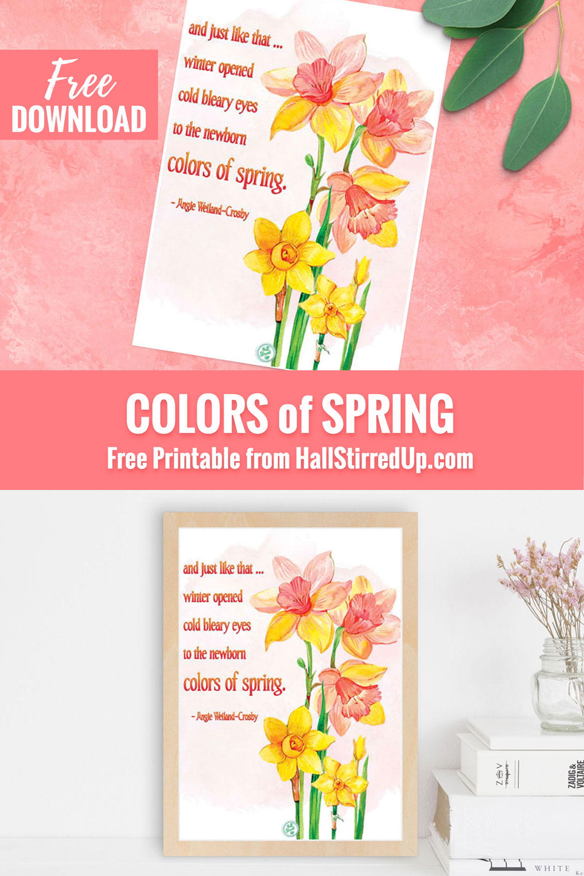 Let's celebrate the colors of spring Download a free printable