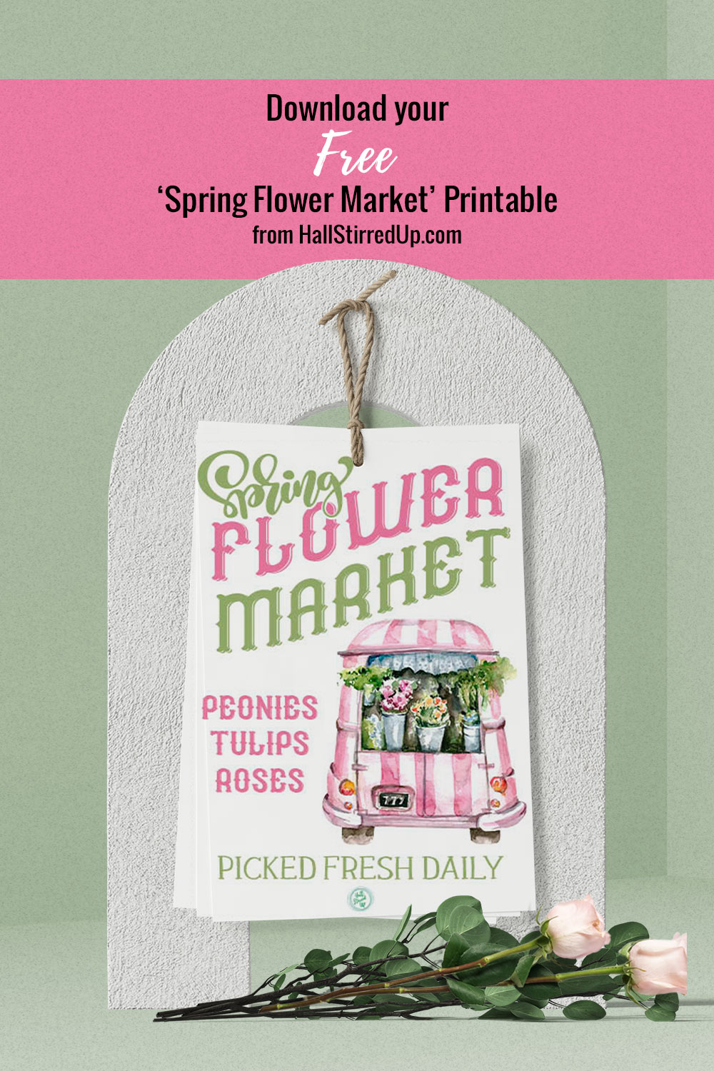 Welcome springtime blooms with a free 'Spring Flower Market' printable sign