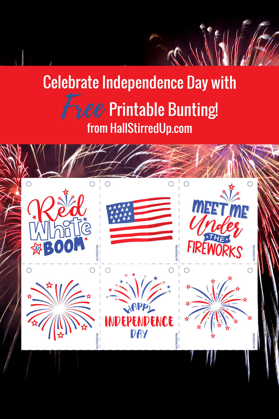 Celebrate Independence Day with a free printable bunting