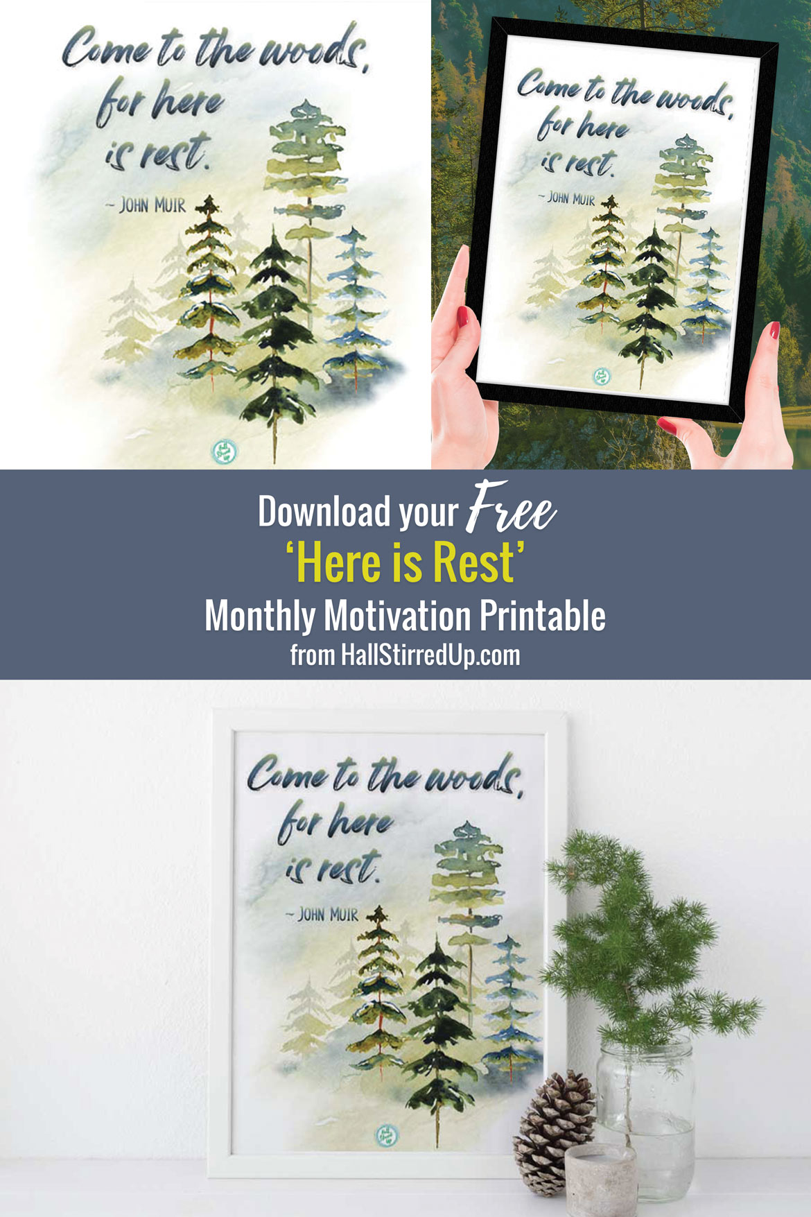 Rest and de-stress - Monthly Motivation includes printable