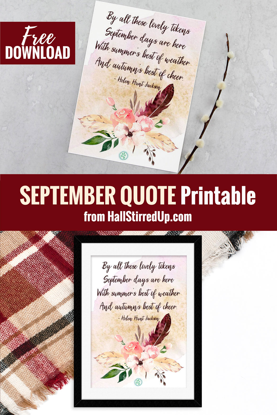 It's time for a new September Days quote printable