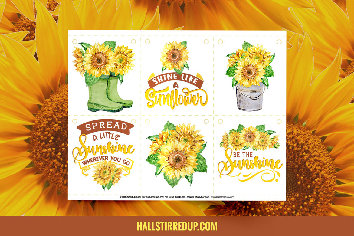 Spread sunshine with a free Sunflower printable bunting!
