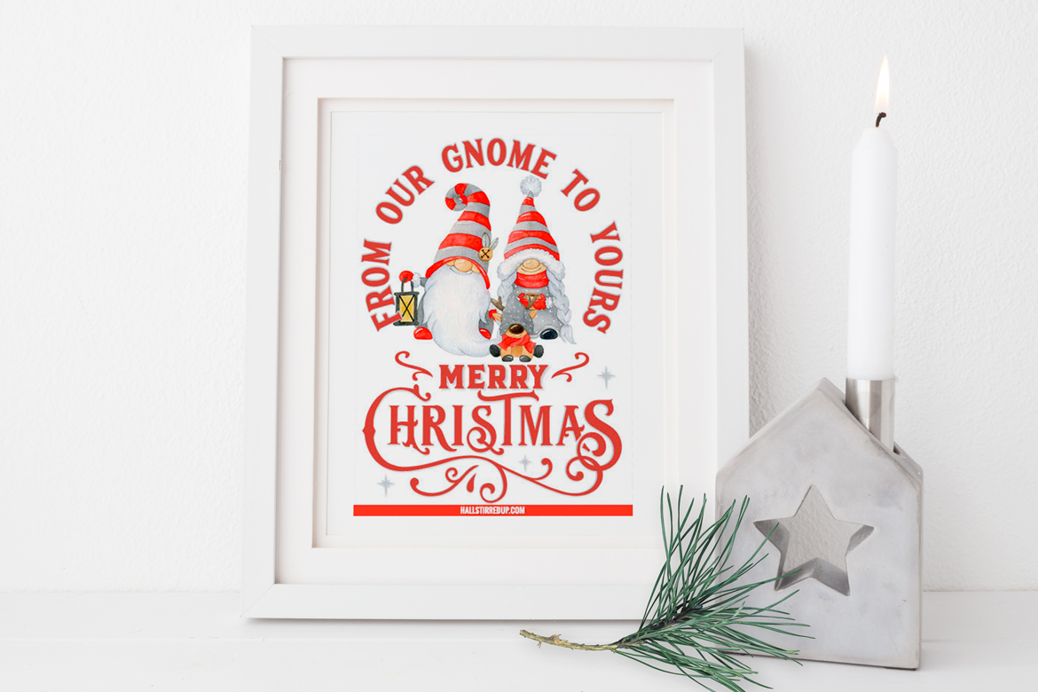 From our gnome to yours! Share good tidings with a free Christmas printable