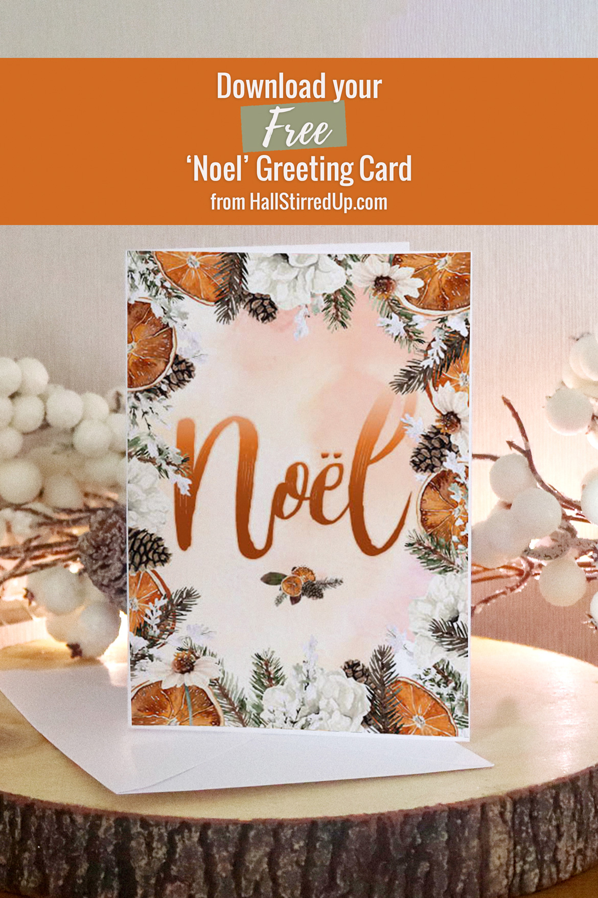 Send Christmas greetings with a pretty Noel greeting card