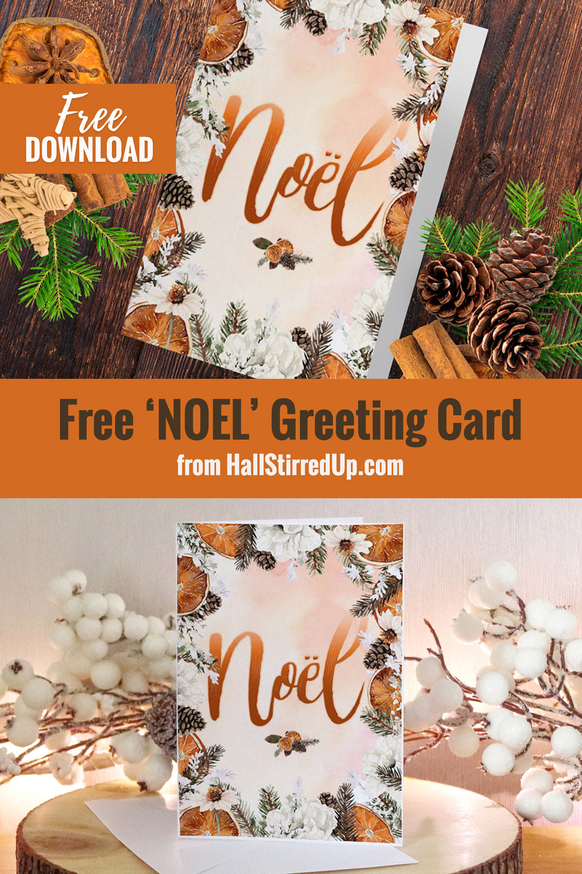 Send Christmas greetings with a pretty Noel greeting card